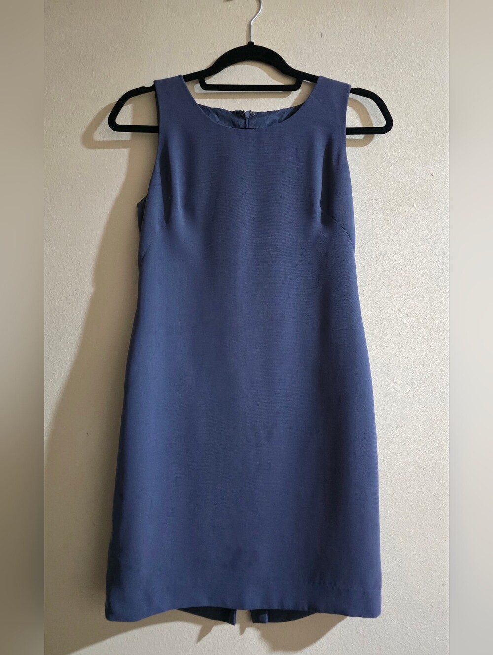 Petite Sophisticate Sleeveless Mini Dress in Slate Blue